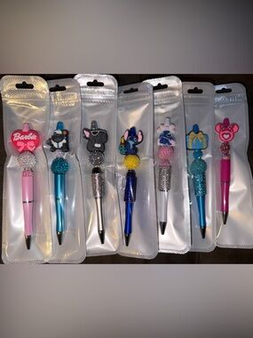 Homemade Customizable Pens- Cute Character Glitter Pens